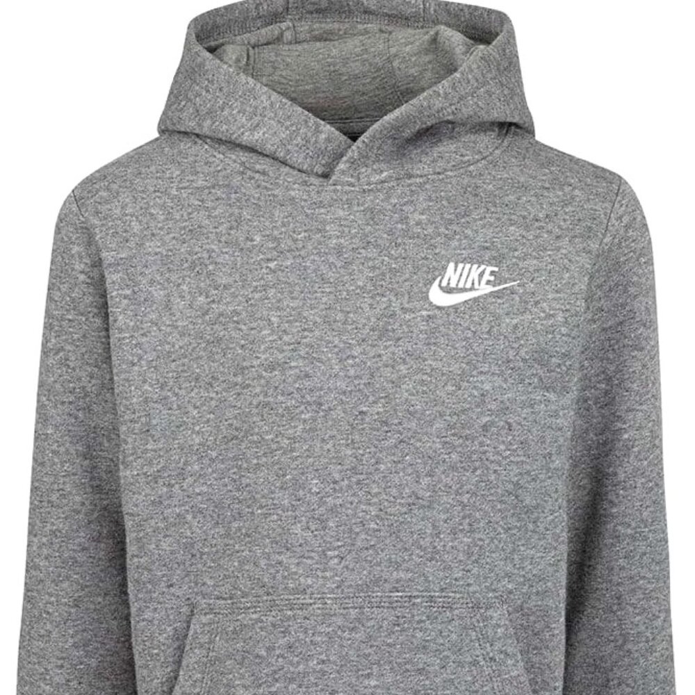 Nike Baby Boys Club Fleece Hoodie Toddler 4T Gray Pullover NWT